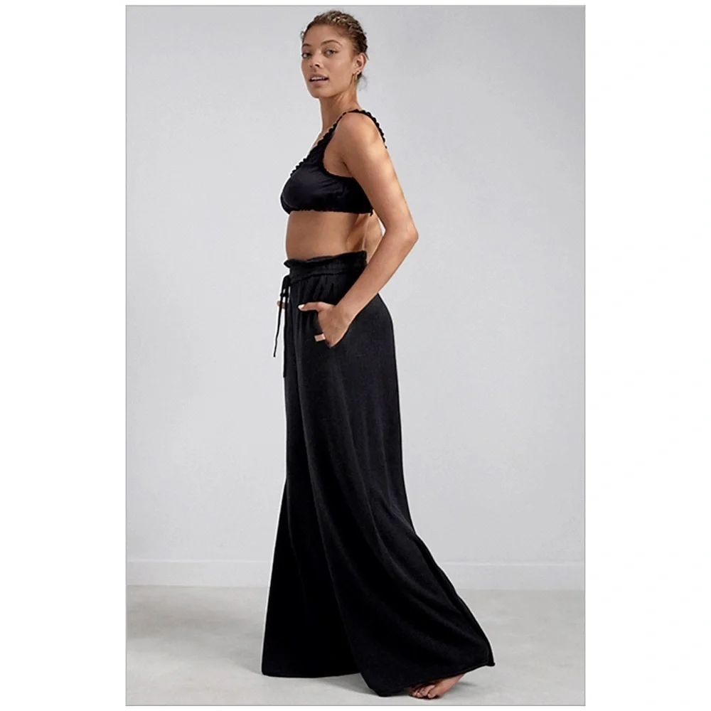 Lunya Cozy Cotton Silk Relaxed Ankle Immersed Black NWT - Picture 2 of 6